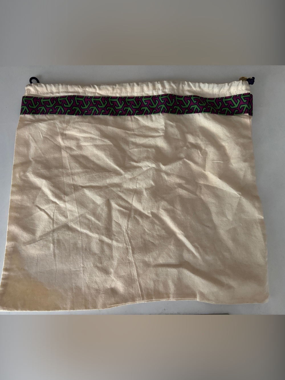 Tory burch Cream Drawstring Skirt with Contrast Trim dust bag 14×10 in